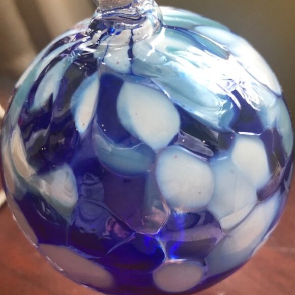Hand blown Glass Ball by Zorza 3" - Picture 4 of 4